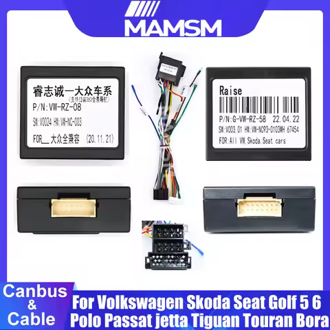 Android Car Radio Player Raise Canbus Box Adapter VW-RZ-08/58 For VW Volkswagen Skoda Seat Golf 5/6/