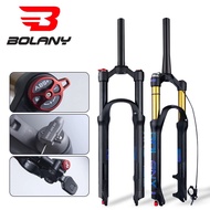 BOLANY Bike Fork Rebound Adjustable MTB Air Front Suspension 26/27.5/29 Inch 120mm Travel Quick Release Fork Bicycle Accessories