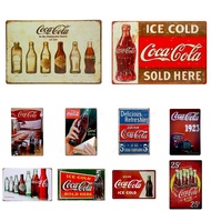 ป้ายสังกะสีวินเทจ TS12  ป้ายโค้ก Coca Cola ป้ายเป๊บซี่ Pepsi ขนาด 20x30 ซม[ราคาต่อแผ่น]