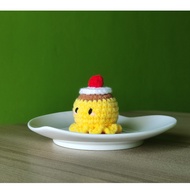 GANTUNGAN Littlecrochety caramel pudding octopus keychain knitted keychain pudding caramel octopus c