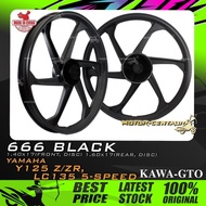 RIM MOTOSIKAL KAWA-GTO SPORT RIMS 666 1.40X17(DISC,F) 1.60X17(DISC,R) FOR YAMAHA Y125/Z/ZR, LC135 5S