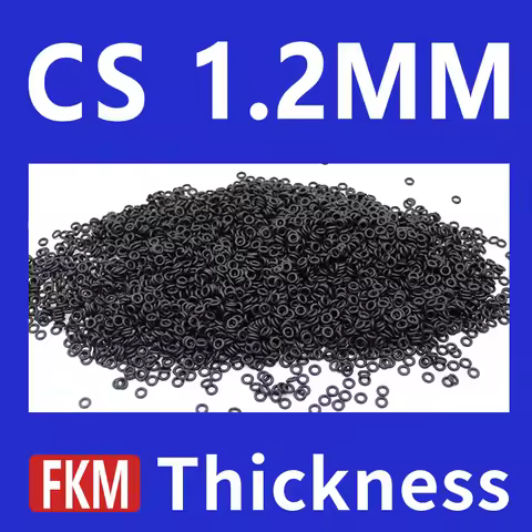 CS1.2mm Black FKM Fluorine Rubber O-rings Seals Gasket Washer temperature resistant wear-resistant c