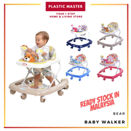 【Baby Walker/ Penjalan Kaki Bayi】Baby Walker Adjustable Heights Kids Learning Walker Car With Toys &