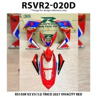 Body Cover Set Rapido Honda RS150R V2 V3 Trico 2021 Vivacity Red (12) Accessories Motor RS 150 RS150 R Coverset