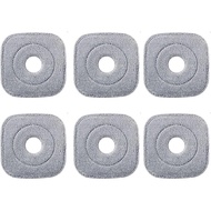 6 Pack 9 Inch Square Microfiber Mop Pad Refill Compatible with True & Tidy SPIN-800 TrueClean Mop M1