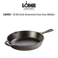 L8SK3 - Lodge Classic Seasoned Cast Iron Skillet (10.25"/26.04cm), Made in Tennessee, USA