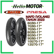 ❦PRESA MAXXIS VOLANS TUBELESS TAYAR 6080-17, 7080-17, 7090-17, 8080-17, 8090-17, 9080-17(MAXXIS)(VOLANS) DIAMOND♀