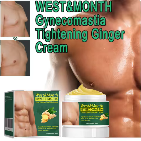 WEST&MONTH Gynecomastia Tightening Ginger Cream Hrink The Chest Area Firm The Chest Shape Your Ideal