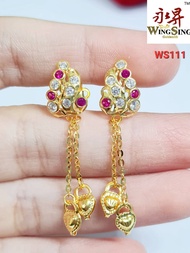 Wing Sing 916 Gold Earrings / Subang Indian Design Emas 916 (WS111)