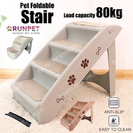 RUNPET Cat Ladder Pet Stairs Folding Dog Cat Animal Step Ramp Ladder Foldable Plastic Portable For T