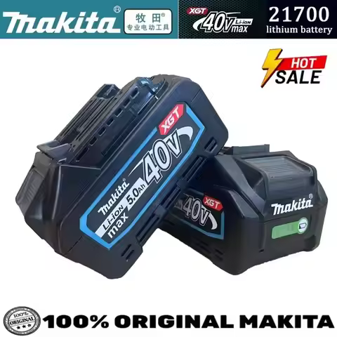 2026 100% Original Makita Xgt 40v 5.0Ah 21700 Lithium Ion Battery ,For BL4020,BL4025,BL4050,BL4080 4