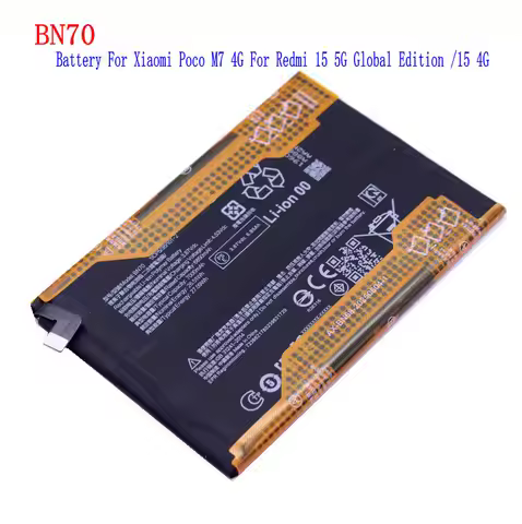 1x High Quality 7000mAh BN70 Battery For Xiaomi Poco M7 4G For Redmi 15 5G Global Edition/ 15 4G Pho