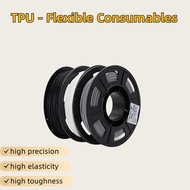 Flexible TPU Filament 1.75mm 95A Soft Rubber 3D Printer Filament High Toughness Wear Resistant 200g 