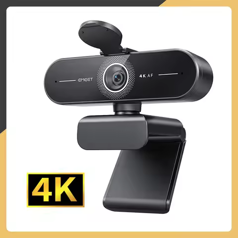 4K Ultra HD Webcam 1080P 60fps Web Camera EMEET C60E Autofocus USB Computer Camera for Live Streamin