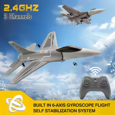 F16 RC Plane 3 Channel 6-Axis Gyro 2.4GHz Radio Controlled Hobby Glider Jet Aircraft EPP Foam Airpla