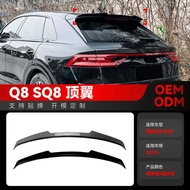 Suitable for 2019+Audi Q8 SQ8 Sline Top Wing Rear Wing Fixed Wind Wing Spoiler Car Sticker Modificat