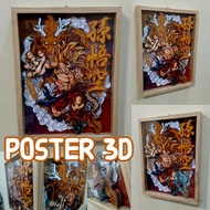 3d anime Poster a3 Size 42x32cm. dragon ball | Cool poster | 3d poster | Room Decoration| Cool 3d an