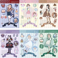 8pcs Pretty Girl Puzzle Stickers