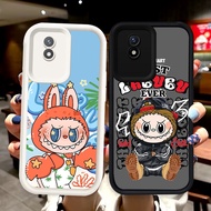 N34 Super LABUBU Black and white silicone Casing for VIVO V21E Y02t Y02a Y02 V21 5G V19 Neo V17 Case