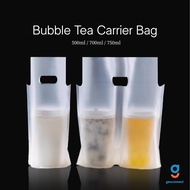 Bubble Tea Cup Carrier Plastic Bag Double Single PET cup Clear bubble tea plastic bag takeaway bags