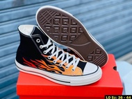 Sale 50%» Converse All Star Chuck Taylor70 Flame (size37 -44) ดำ หุ้มข้อ ลายไฟ