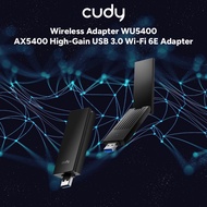 Cudy Wireless Adapter WU5400 - AX5400 High-Gain USB 3.0 Wi-Fi 6E Adapter | 3 Years Malaysia Warranty