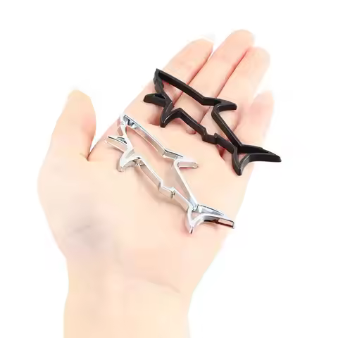 3D Metal Car Styling Sticker Hollow Fish Shark Emblem Badge Motorcycle Automobiles Decals Computer D