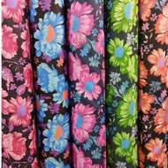 KAIN COTTON TETRON  48INCI CORAK BUNGA BESAR READY STOCK