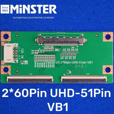 For LG 2*60 Pin to 51 Pin 4K UHD LVDS VB1 VBYONE Adapter Converter Board Plate Card Connector LCD LE