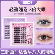 BQI Gradient Feather Fan False Eyelashes Lazy Trilogy Segmented Cluster Lashes