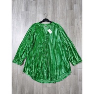 (Big size) Women's shirt made of high quality smooth velvet, size 18/20w