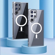 Samsung S23 Ultra / S23 Plus / S23 / S22 Ultra Magsafe Compatible Protection Transparent Case Cover 