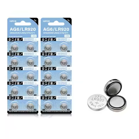 1.55V Coin Battery AG6 371 SR920SW LR920 SR927 171 370 L921 LR69 SR920 Button Batteries For Watch To