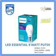 PUTIH Philips 9w LED Bulb | Philips ESSENTIAL 9W - White/Cool daylight