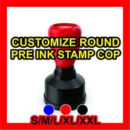 Customize Round cop/ self ink stamp/ pre-ink address cop /flash cop/ company cop/ cop syarikat/ rubb