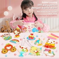 GANTUNGAN DIY Keychain Set DIY Crystal Pendant Craft Coloring Keychain Accessories DIY Painting Glas