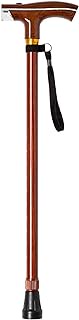 Imitates Wooden Walking Cane, Adjustable Walking Stick with LED Light,Aluminum Alloy Light And Durable Multifunctional Elderly Crutches Fashionable