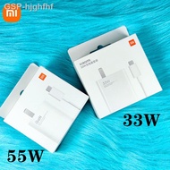 Hjghfhf 55W ที่ชาร์จ Xiaomi 33W อะแดปเตอร์ค่าเทอร์โบชนิด C สำหรับ11 10 Lite Redmi Note 9 Pro K40 30