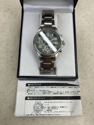未使用的新貨 SEIKO 軍事計時碼表 working goods 卡其色 7T92-0BB0 不銹鋼 SEIKO 男士 2002 年