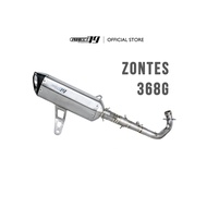 PROJECT79 EXHAUST FULL SYSTEM SCOOTER TOURING BIKE 470MM QPFZ03 MUFFLER EKZOS MANIFOLD - ZONTES 368G