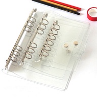 Loose Leaf Notebook Shell PVC Transparent 6 Holes Budget Binder Cover A5 A6 A7 Binder Cover A5 Binde