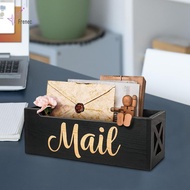 [Freneci] Wooden Mail Organizer for Counter Space Saving Mailbox Mail Tray Multipurpose Wall Mount o