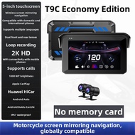 Motorcycle Dual Lens Carplay Navigation Dashcam BSD Waterproof
