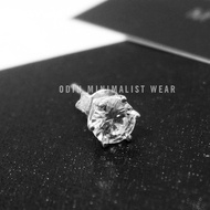 Khuyên tai Bạc ODIN - 1 hạt đính đá Bling - ICE BLING Bạc S925 - Đá 6mm - Bạc S925