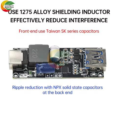 SW3518 100W full-protocol high-power fast charging module compatible with PD100W QC4+ PE2.0 car char