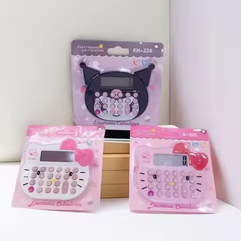 Hello Kitty Kuromi Calculator Cute Cartoon-Themed Portable Calculator for Office Use Student Calcula