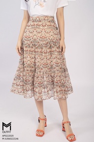 Juyp dáng xòe tùng nhún hai tầng cao cấp MMOUTFIT