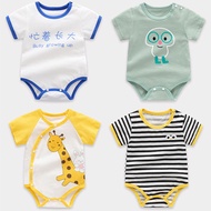 Newborn Baby Boy Baby Infant Baby Onesie Short-Sleeved Clothes Baby Onesie Thin Triangle Romper