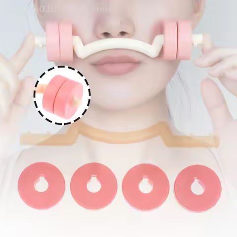1Set Facial Muscle Lift Barbell Face Mouth Exerciser Lift V Face Skin Tightening Face Breathing Trai