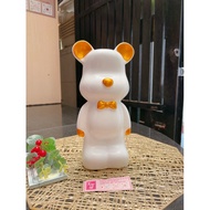 (28x13x12cm) Bearbrick Bear Earth Pig Nordic Style, Be @rbrick Plaster Saving Tube, Smooth Glossy Water